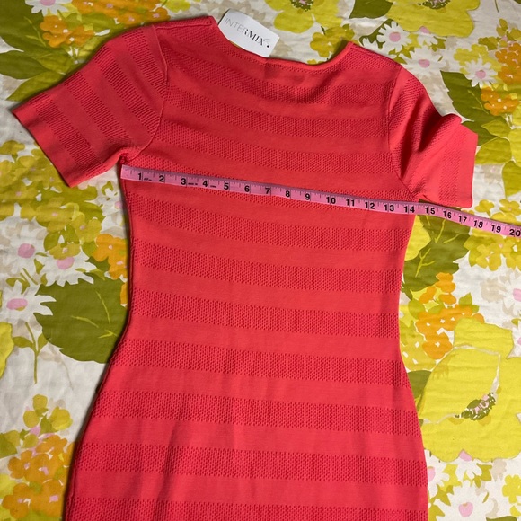 NWT $210 Torn By Ronny Kobo Coral Candy Stripe Dress INTERMIX Sm - Picture 8 of 11
